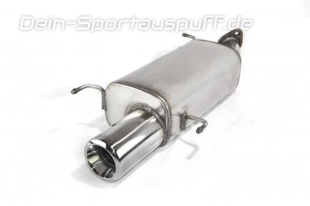 Ulter Edelstahl Sportauspuff Suzuki SWIFT '04-2010 100mm rund eingerollt gerade mit Absorber