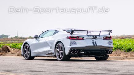 Borla ATAK Edelstahl Sportauspuff Corvette C8 ab 2019 je 2x102mm rund eingerollt abgeschrägt