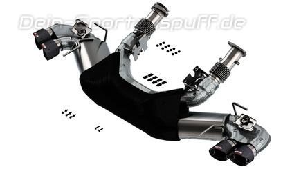 Borla S-TYPE Edelstahl Sportauspuff Corvette C8 ab 2019 je 2x102mm rund eingerollt abgeschrägt aus Carbon