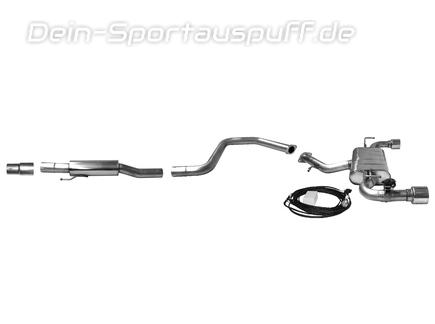 Bastuck Edelstahl Duplex Sportauspuff-Komplettanlage ab Kat mit Klappensteuerung Hyundai I30 1.0 1.4 T-GDI Typ PD je 100mm rund doppelwandig abgeschrägt