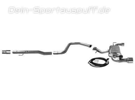 Bastuck Edelstahl Duplex Racing-Komplettanlage ab Kat mit Klappensteuerung Hyundai I30 1.0 1.4 T-GDI Typ PD je 100mm rund doppelwandig abgeschrägt