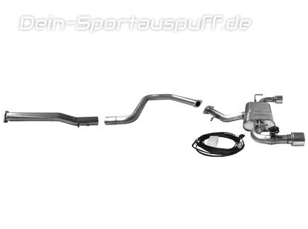 Bastuck Edelstahl Duplex Sportauspuff-Komplettanlage ab OPF mit Klappensteuerung Hyundai I30 1.0 1.4 T-GDI Typ PD je 100mm rund doppelwandig abgeschrägt
