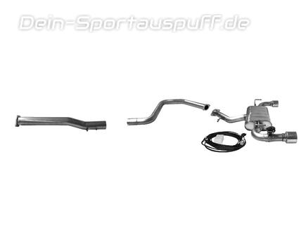Bastuck Edelstahl Duplex Sportauspuff-Komplettanlage ab OPF mit Klappensteuerung Hyundai I30N inkl. Performance Typ PD je 100mm rund doppelwandig gerade