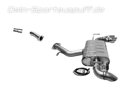 Bastuck Edelstahl Sportauspuff mit Klappensteuerung Hyundai I30 1.5 T-GDi Typ PD 2x90mm rund scharfkantig abgeschrägt