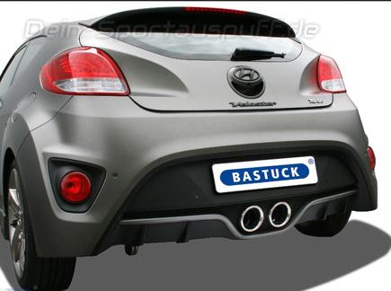 Bastuck Edelstahl Sportauspuff-Komplettanlage ab Kat Hyundai Veloster 1.6 Turbo