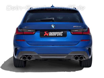 Akrapovic Slip-On Line Titan Duplex Sportauspuff BMW 3er M340i ab 2019 G20 G21 je 2x rund schräg aus Carbon
