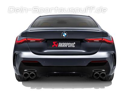 Akrapovic Slip-On Line Titan Duplex Sportauspuff BMW 4er M440i ab 2020 G22 G23 je 2x rund schräg aus Carbon