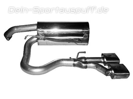 Bastuck Edelstahl Sportauspuff Mittig Kia Rio Typ UB ink. Facelift 2x114x74mm trapezförmig