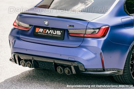 Remus Edelstahl Duplex Racing-Komplettanlage ab OPF BMW M3 G80 inkl. Competition inkl. Endrohrsatz nach Wahl