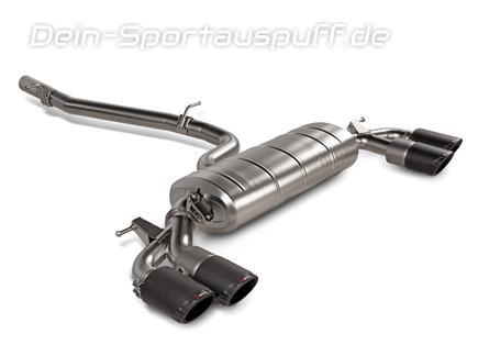 Akrapovic Evolution Line Titan Duplex Komplettanlage ab OPF Audi S3 8Y Stufenheck je 2x rund abgeschrägt aus Carbon