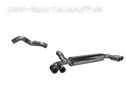Bastuck Edelstahl Duplex Sportauspuff inkl. Verbindungsrohr Opel Astra J inkl. GTC (Mod. mit original 2 Schalldämpfern) je 2x76mm rund eingerollt abgeschrägt ohne Absorber