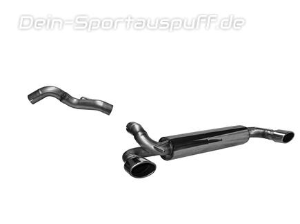 Bastuck Edelstahl Duplex Sportauspuff inkl. Verbindungsrohr Opel Astra J inkl. GTC (Mod. mit original 2 Schalldämpfern) je 120x80mm oval eingerollt seitlich abgeschrägt ohne Absorber