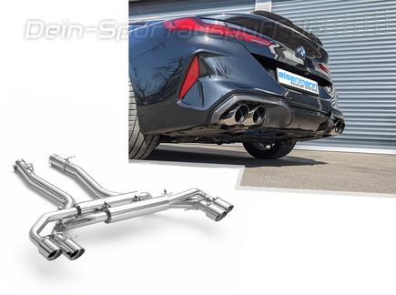 Eisenmann Edelstahl Duplex Sportauspuff BMW 8er F91 M8 Competition je 2x100mm rund scharfkantig abgeschrägt