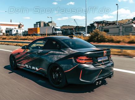 Eisenmann Edelstahl Duplex Racing-Komplettanlage ab Kat BMW M2 Competition F87 je 2x90mm rund abgeschrägt aus Carbon