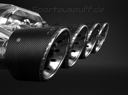 Capristo Edelstahl Sportauspuff Mittig Corvette C7 Z06 4x rund eloxiert aus Aluminium