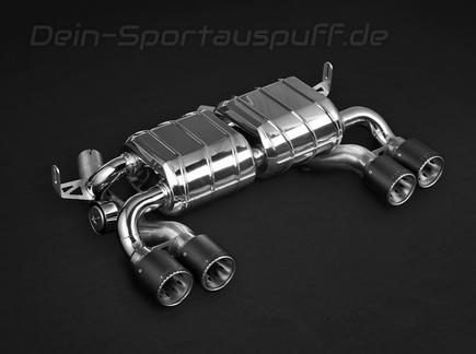 Capristo Edelstahl Duplex Sportauspuff inkl. Klappensteuerung BMW M3 F80 je 2x rund gerade aus Carbon
