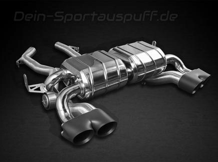 Capristo Edelstahl Duplex Sportauspuff inkl. Klappensteuerung BMW M4 F82 je 2x rund keramikbeschichtet aus Aluminium