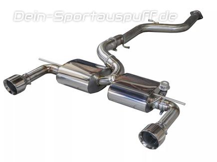 Bull-X Edelstahl Duplex Sportauspuff-Komplettanlage ab Kat mit Klappensteuerung Ø76mm Ford Focus 2 ST inkl. RS