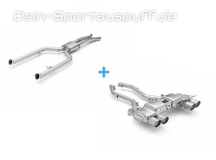 Eisenmann Edelstahl Duplex Sportauspuff-Komplettanlage ab Kat inkl. OPF-Ersatzrohr BMW M3 G80 Limousine je 2x110mm rund abgeschrägt schwarz