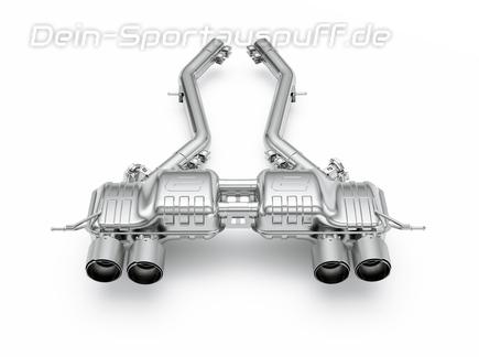Eisenmann Edelstahl Duplex Racing-Komplettanlage ab Kat inkl. OPF-Ersatzrohr BMW M4 G82 Coupe je 2x110mm rund abgeschrägt schwarz