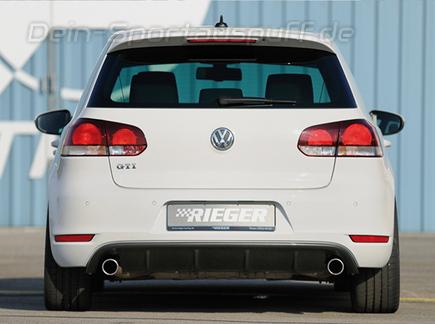 Schwarz Auspuff Endrohr für Volkswagen Golf 6 GTI & Golf 7 GTI
