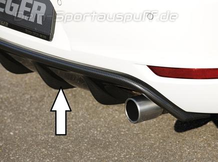 Rieger Heckeinsatz ABS/Carbon Look für VW Golf 6 GTI günstig