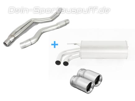 Remus Edelstahl Sportauspuff-Komplettanlage ab Kat BMW 4er F32 F36 420i Coupe und Gran Coupe 2x76mm rund gerade