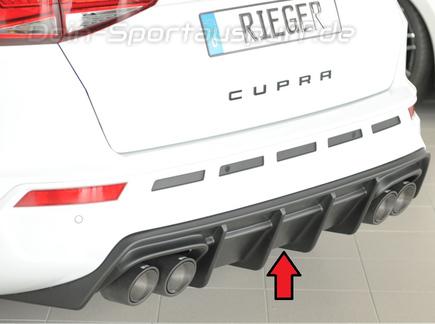 Rieger Heckeinsatz ABS/schwarz matt für Cupra Ateca 5FP (Mod. mit AHK)