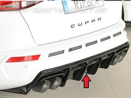 Rieger Heckeinsatz ABS/schwarz glänzend für Cupra Ateca 5FP (Mod. mit AHK)