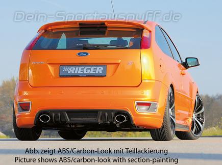 Rieger Heckansatz ABS/unlackiert für Ford Focus 2 ST für Fox Endschalldämpfer