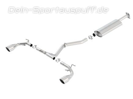 Borla S-TYPE Edelstahl Duplex Sportauspuff-Komplettanlage ab Kat Toyota GT86 Bj.13-20 je 114mm rund eingerollt abgeschrägt