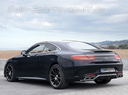 Capristo Edelstahl Duplex Sportauspuff-Komplettanlage ab Kat Mercedes S-Klasse S63 AMG Coupe C217