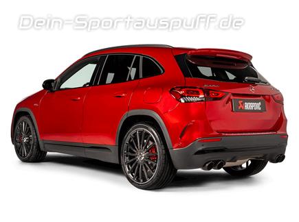 Akrapovic Titan Evolution Line Sportauspuff-Komplettanlage ab OPF Mercedes GLA 45 u. GLA 45 S AMG H247 je 2x rund abgeschrägt aus Carbon