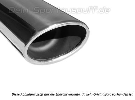 Fox Edelstahl Duplex Sportauspuff Subaru Legacy 4 u. Outback BP Kombi Bj.03-09 1x129x106mm oval eingerollt abgeschrägt