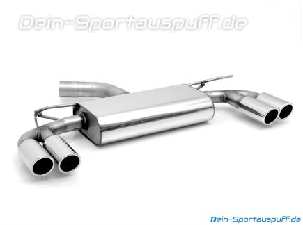 Fox Edelstahl Duplex Sportauspuff Seat Leon 5F 1.5l je 2x80mm rund eingerollt abgeschrägt (Mod. mit Starrachse)