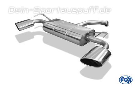 FOX Edelstahl Duplex Sportauspuff Hyundai i30 CW Kombi Typ PD/PDE ab 2017 je 160x90mm oval eingerollt seitlich abgeschrägt