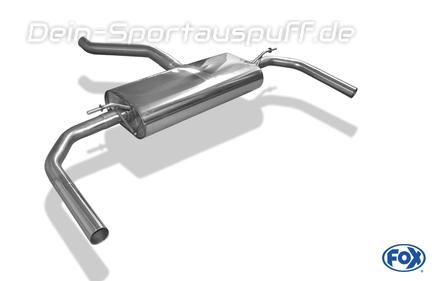 FOX Edelstahl Duplex Sportauspuff Mercedes CLA C117/X117 für originale Endrohre