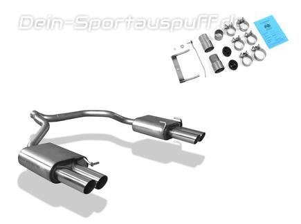 Fox Edelstahl Duplex Sportauspuff Skoda Octavia 1Z je 2x76mm rund scharf