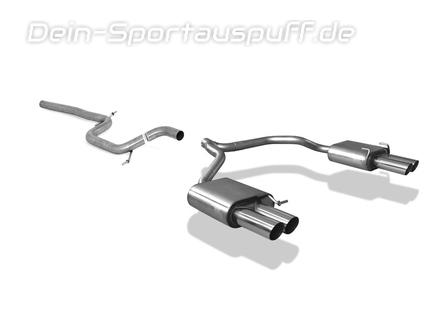 Fox Edelstahl Duplex Racing-Komplettanlage ab Kat Skoda Octavia 1Z je 2x76mm rund scharf