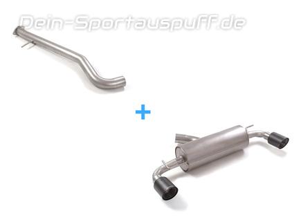 Ragazzon Edelstahl Duplex Racing-Komplettanlage ab OPF Toyota Yaris 4 Typ XP21 1.6l GR je 100mm rund scharfkantig aus Carbon