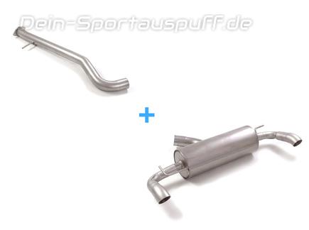 Ragazzon Edelstahl Duplex Racing-Komplettanlage ab OPF Toyota Yaris 4 Typ XP21 1.6l GR je 70mm rund scharfkantig