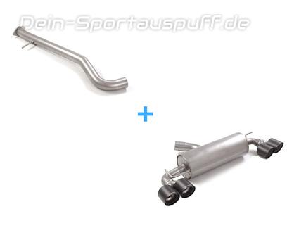 Ragazzon Edelstahl Duplex Racing-Komplettanlage ab OPF Toyota Yaris 4 Typ XP21 1.6l GR je 2x100mm rund scharfkantig aus Carbon