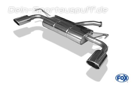 FOX Edelstahl Duplex Sportauspuff Hyundai i30 Typ PD ab 2017 je 115x85mm oval eingerollt abgeschrägt