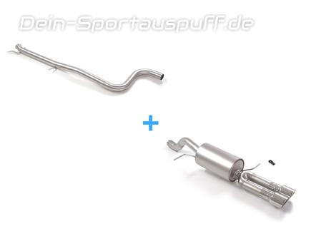 Ragazzon Edelstahl Rennsportanlage Ford Fiesta ST MK8 Typ JHH 2x90mm rund scharfkantig abgeschrägt (ab 10/2020)