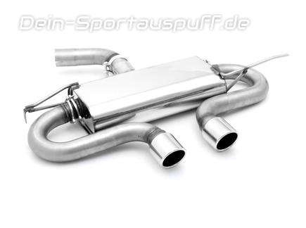 Fox Edelstahl Sportauspuff VW Golf 6 GTI 2x90mm rund eingerollt abgeschrägt