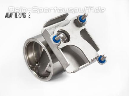ASR Universal Edelstahl Abgasklappe für Stellmotor der Firma SBS Ø 70mm System für elektrische Klappensteuerung