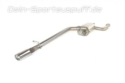 Ulter Edelstahl Sportauspuff Ford Focus 2 Fließheck 95x65mm oval eingerollt gerade mit Absorber