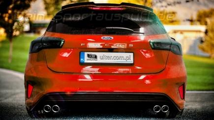 Ulter Endschalldämpfer-Ersatzrohr Ford Focus 4 1.5l EcoBoost (Mod. mit Starrachse) 2018-2021 je 2x70mm rund eingerollt abgeschrägt