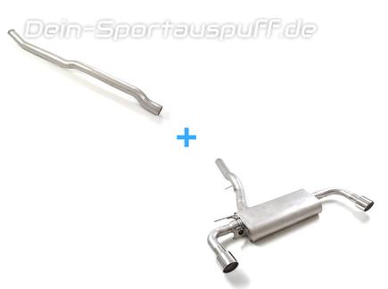 Ragazzon Edelstahl Racing-Komplettanlage inkl. OPF-Ersatzrohr Mini F60 Countryman JCW ALL4 je 102mm rund eingerollt abgeschrägt