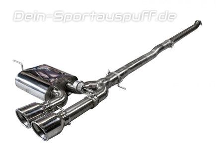 EGO-X Edelstahl Mittig Sportauspuff-Komplettanlage ab OPF mit Klappensteuerung Ø76mm Mini Cooper S F56 3-Tür inkl. JCW (Mod. mit OPF)